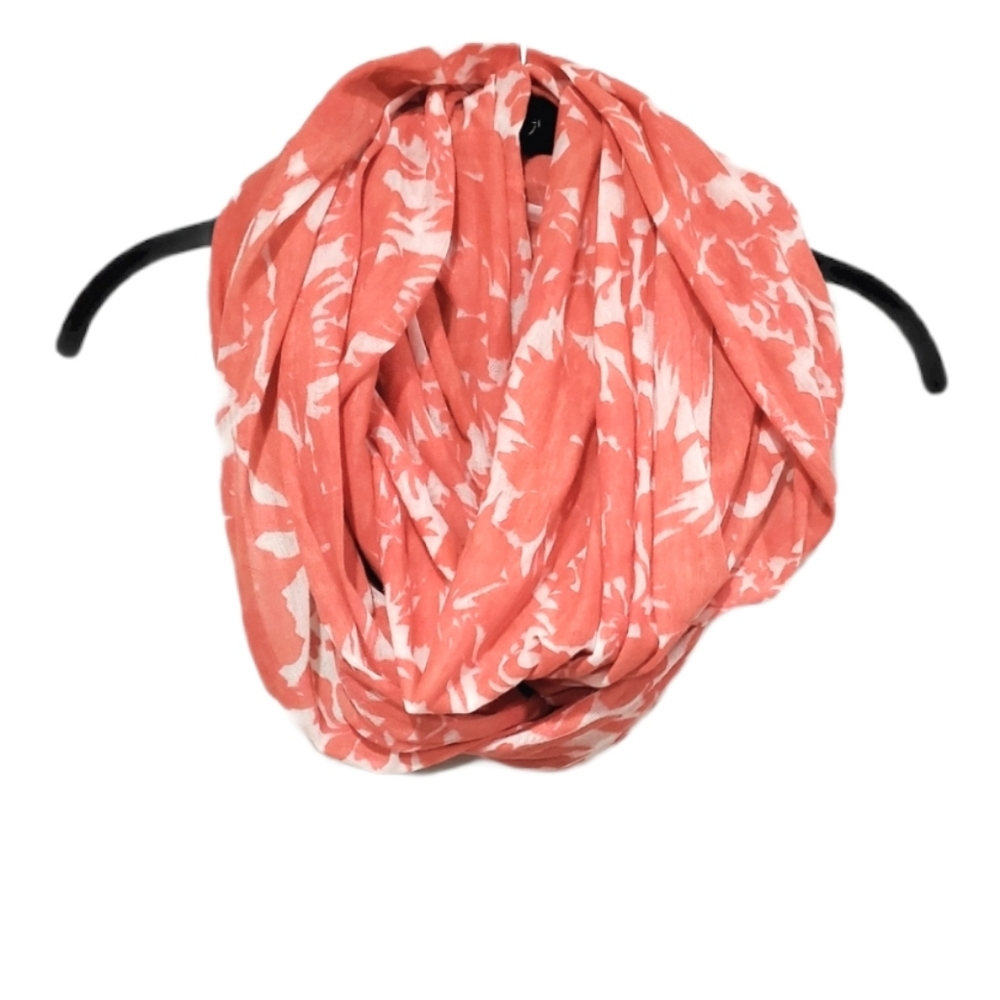Gap burnout coral floral infinity scarf